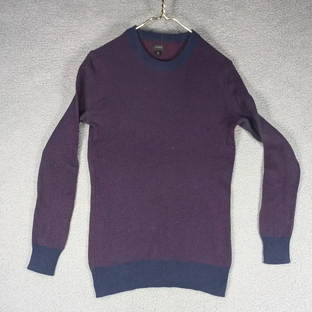 J. Crew Merino Wool Sweater Mens Extra Small Red Long Sleeve